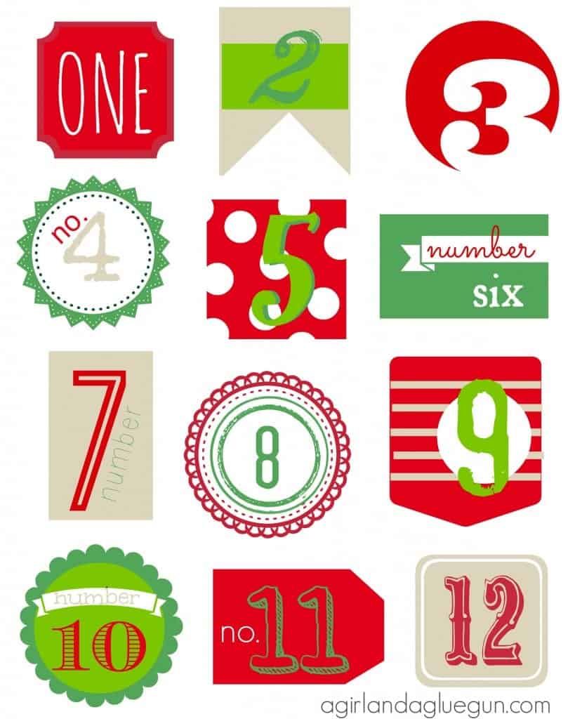 12 days of christmas free printable - a girl and a glue gun